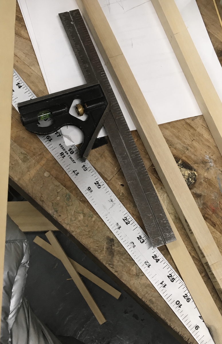 Furniture-making tools and timber