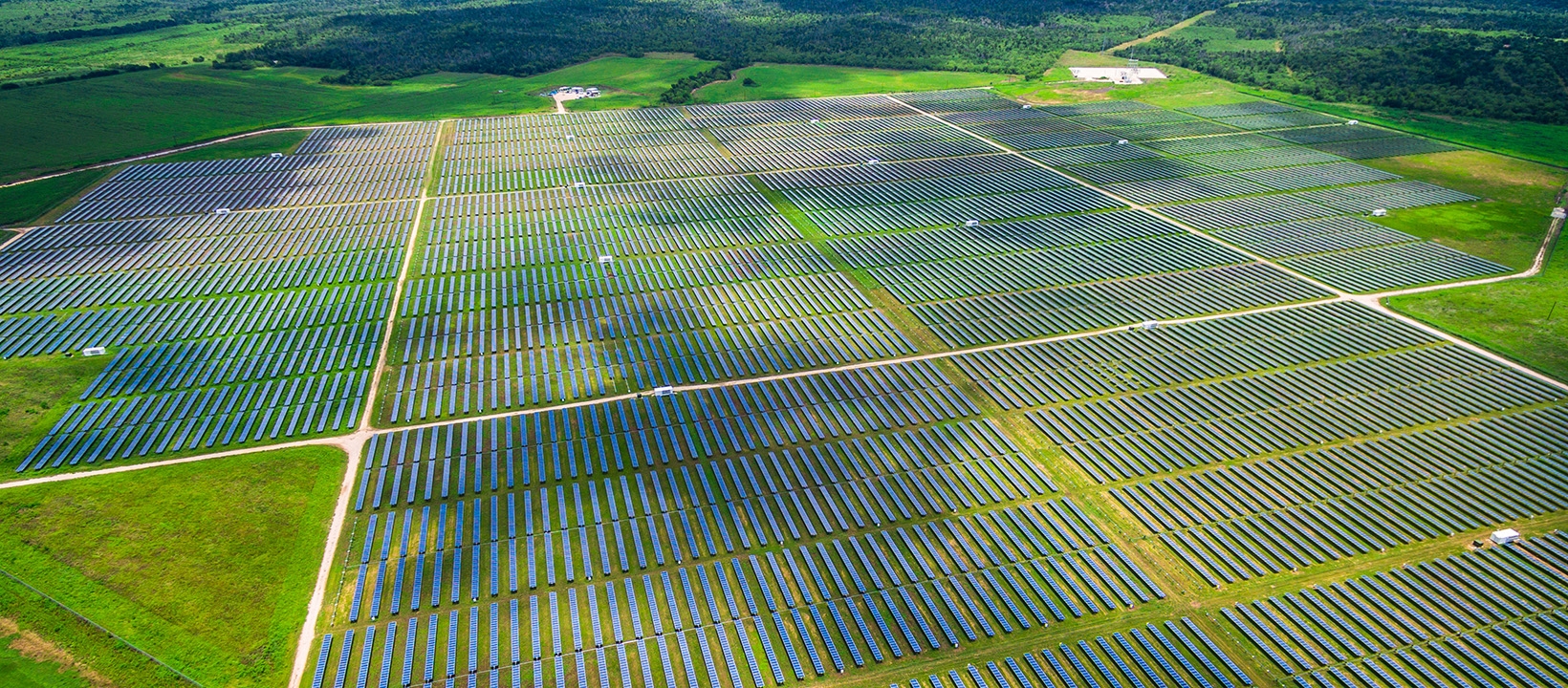Solar farm featured on the GridPilot AI website